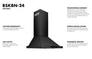 ZLINE Convertible Vent Wall Mount Range Hood in Black Stainless Steel (BSKBN) - MyBBQDirect