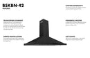 ZLINE Convertible Vent Wall Mount Range Hood in Black Stainless Steel (BSKBN) - MyBBQDirect