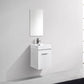 Bliss 16" High Gloss White Wall Mount Modern Bathroom Vanity BSL16-GW