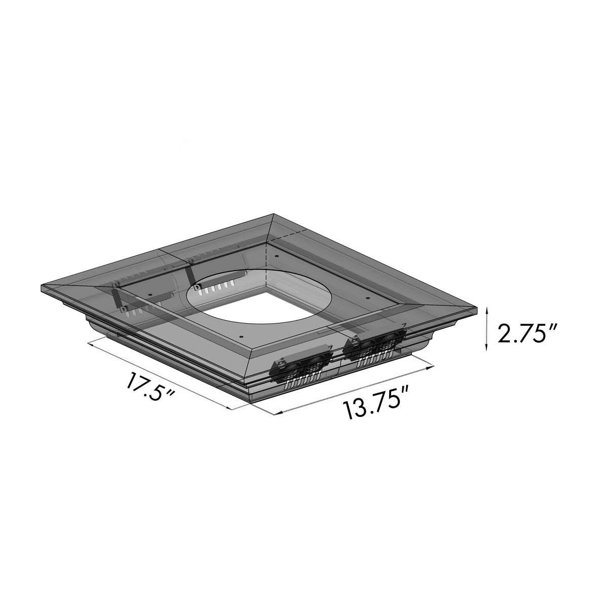ZLINE Island Mount Range Hood in Stainless Steel with Built-in ZLINE CrownSound Bluetooth Speakers (GL2iCRN-BT) - MyBBQDirect