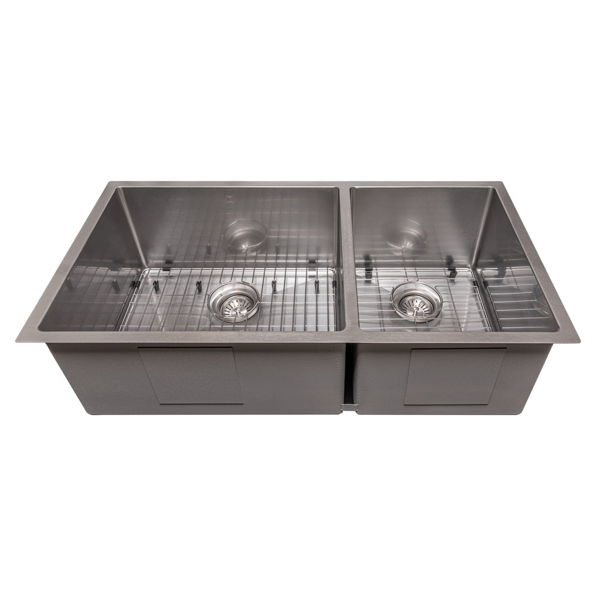 ZLINE 36 in. Chamonix Undermount Double Bowl Kitchen Sink with Bottom Grid (SR60D-36) - MyBBQDirect