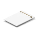ZLINE 18 in. Autograph Edition Tallac Dishwasher Panel in White Matte with Champagne Bronze Handle (DPVZ-WM-18-CB) - MyBBQDirect