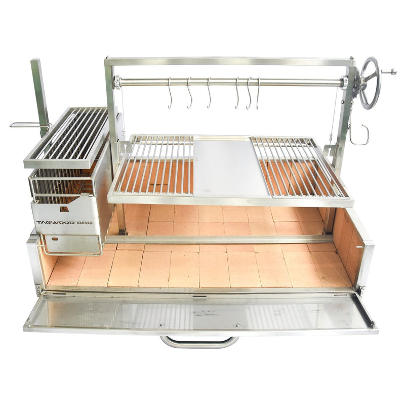 Tagwood BBQ XL Built-In Argentine Wood Fire & Charcoal Grill OPEN FIRE COOKING | BBQ25SS -