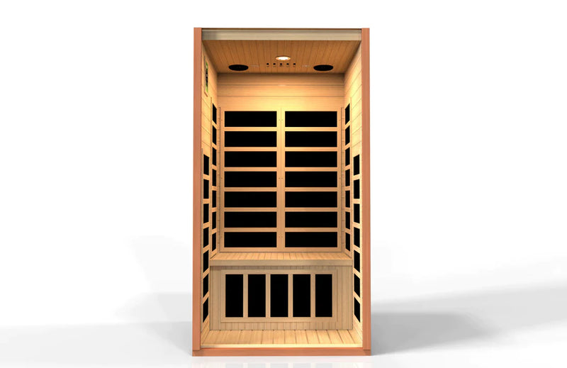 Golden Designs Dynamic "Avila" FAR Infrared Sauna with Hemlock Wood -  DYN-6103-01