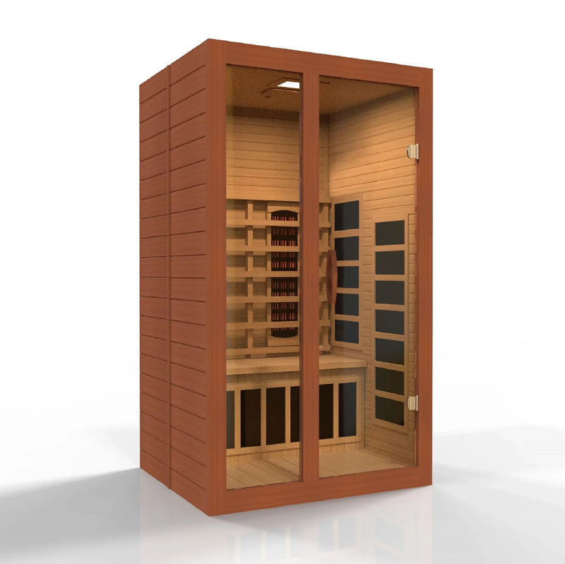 Golden Designs Dynamic Santiago 2-Person Full Spectrum  Near Zero EMF (Under 2MG) FAR Infrared Sauna (Canadian Hemlock) - DYN-6209-03 FS