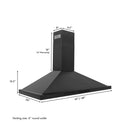 ZLINE Convertible Vent Wall Mount Range Hood in Black Stainless Steel (BSKBN) - MyBBQDirect