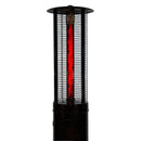 RADtec 80" Ellipse Flame Propane Patio Heater - Black with Ruby Glass 80-ELL-FLM-HT
