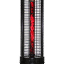 RADtec 80" Ellipse Flame Propane Patio Heater - Black with Ruby Glass 80-ELL-FLM-HT