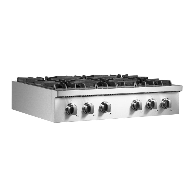 Forno 36″ Gas Rangetop ALTA QUALITA Pro-Style 6 Sealed Burners - FCTGS5737-36