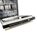 Forno 4-Piece Appliance Package - 30-Inch Gas Range, Refrigerator, Wall Mount Hood with Backsplash, & 3-Rack Dishwasher in Stainless Steel