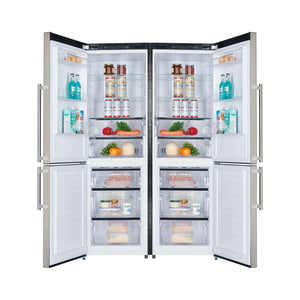 FORNO - 2 x 24" Bottom Mounted No Frost Refrigerator in Stainless Steel, 11.1 cu.ft - FFFFD1948-48S - MyBBQDirect