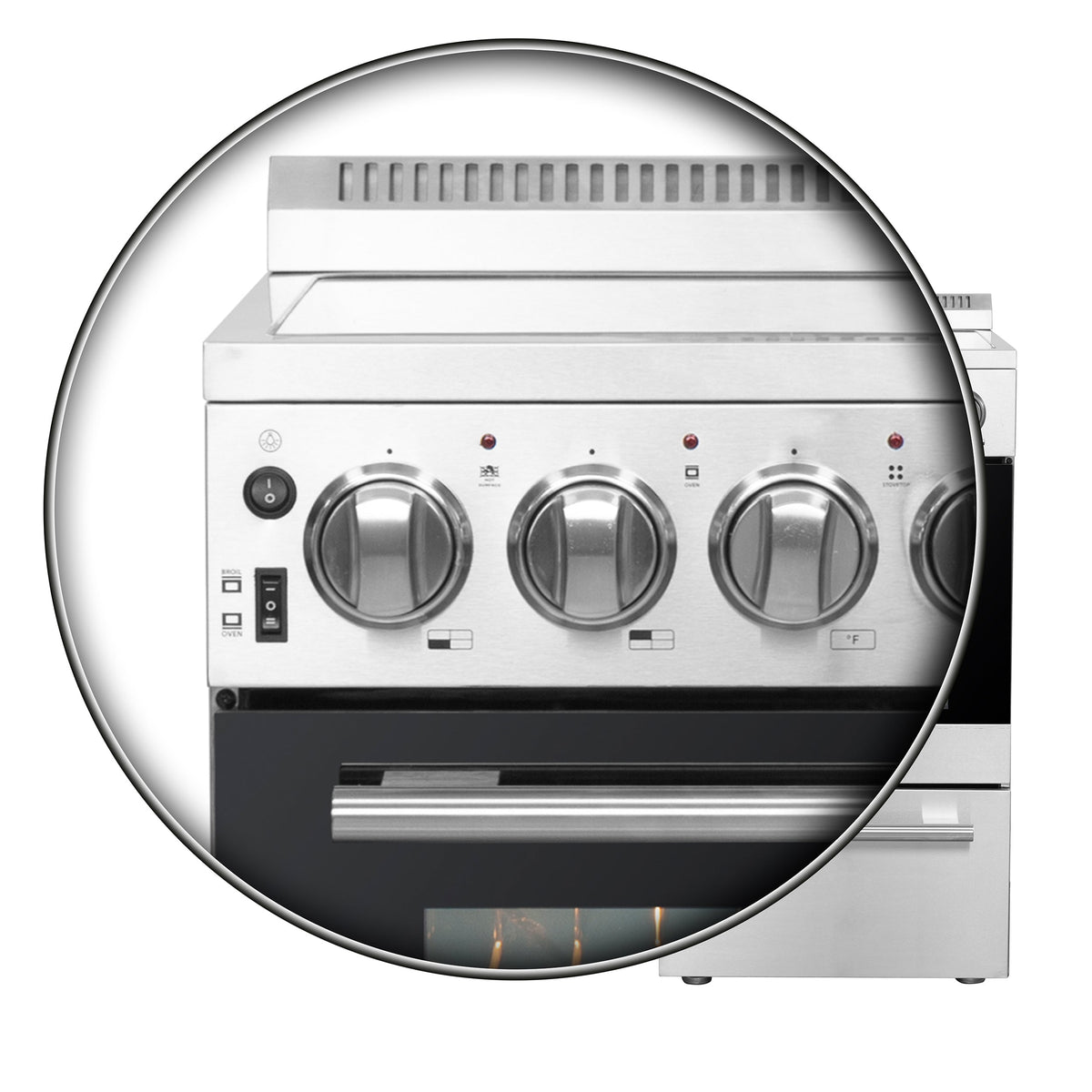 Forno 20″ Pallerano  - 20" Electric Range, 4 Electric Burners Electric Range with 4 Element Burners - FFSEL6052-20 - MyBBQDirect