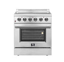 Forno 2-Piece Appliance Package - 30-Inch Electric Range and Wall Mount Range Hood with Backsplash in Stainless Steel