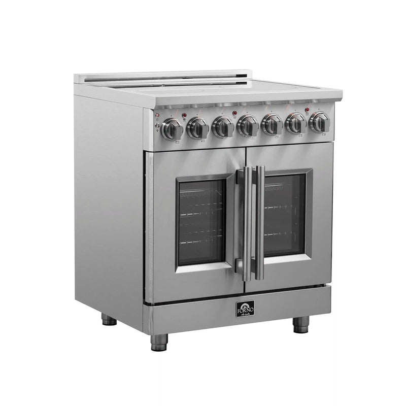 Forno Massimo 30-Inch Freestanding French Door Electric Range in Stainless Steel (FFSEL6955-30)