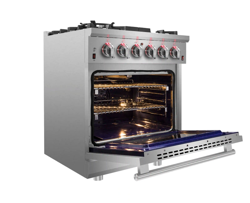 Forno Massimo 30-Inch Freestanding Gas Range in Stainless Steel (FFSGS6239-30)