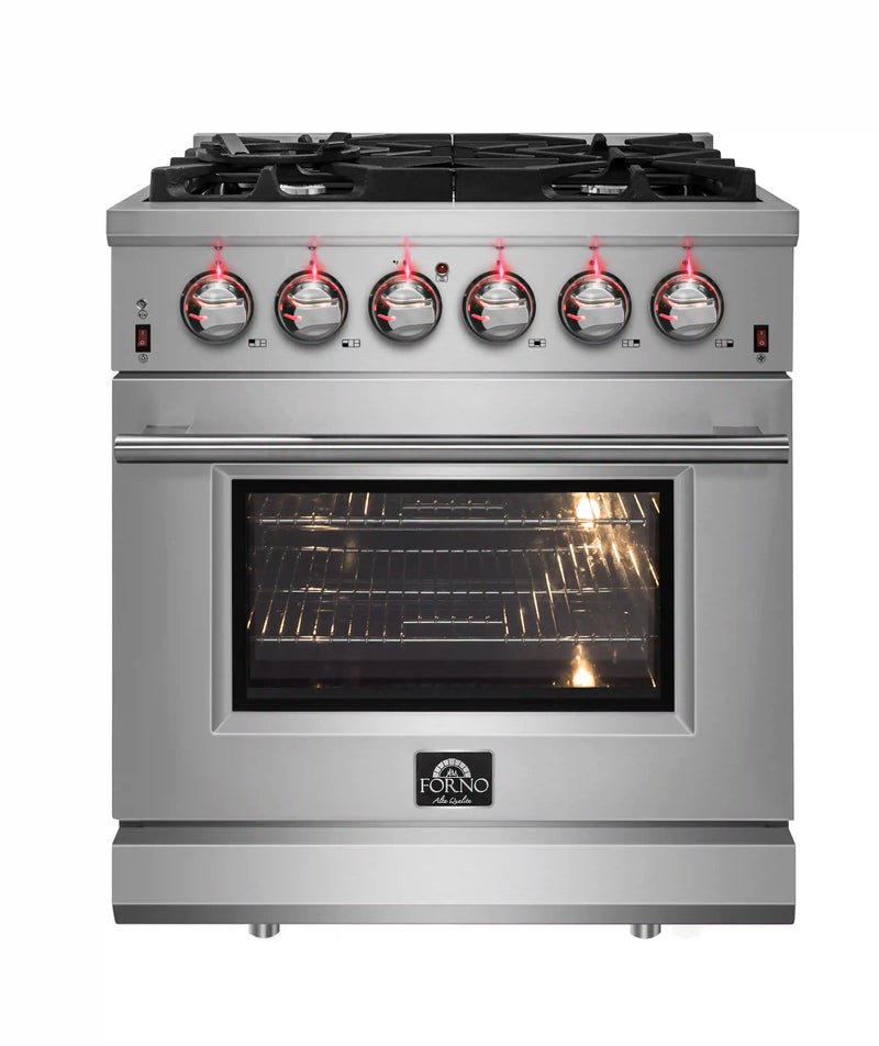 Forno Massimo 30-Inch Freestanding Gas Range in Stainless Steel (FFSGS6239-30)