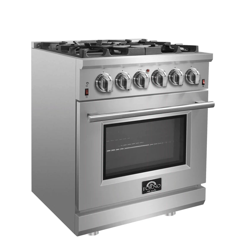 Forno Massimo 30-Inch Freestanding Gas Range in Stainless Steel (FFSGS6239-30)