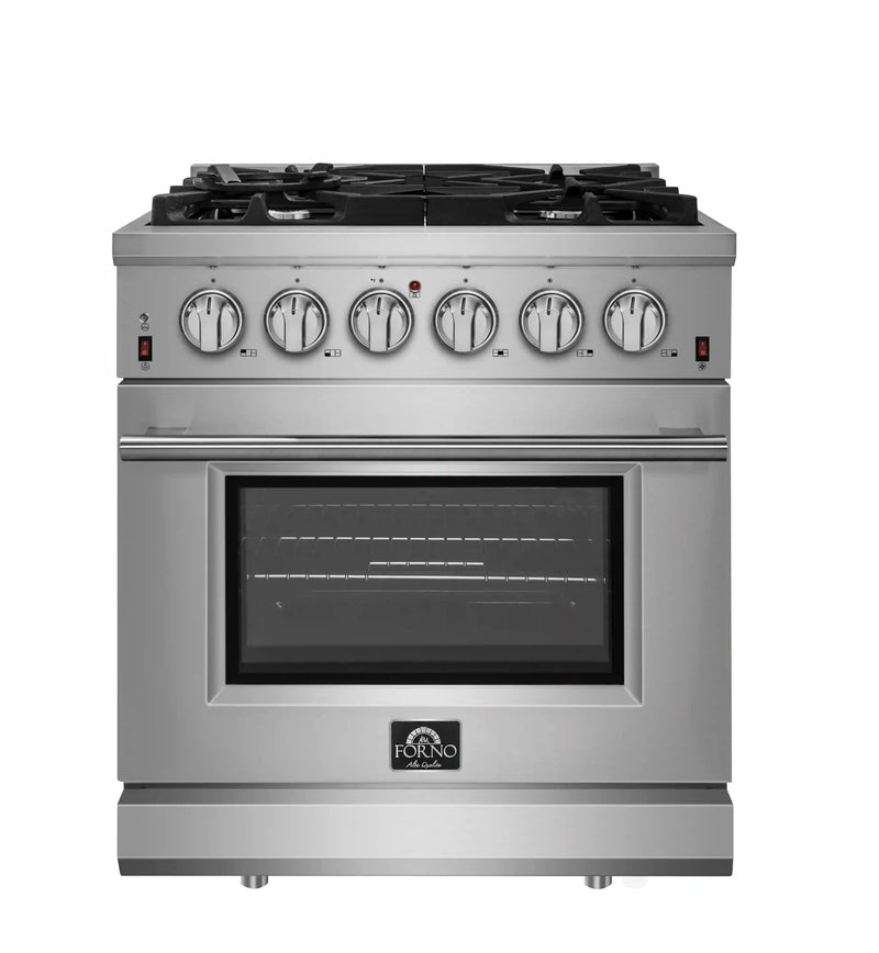 Forno Massimo 30-Inch Freestanding Gas Range in Stainless Steel (FFSGS6239-30)