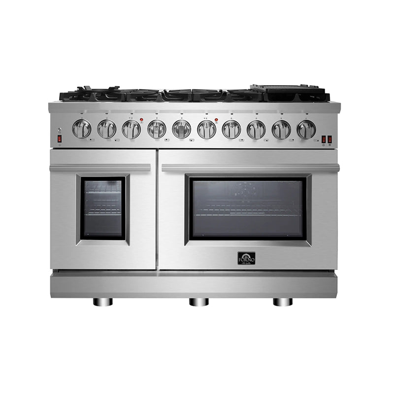 Forno Massimo 48-Inch Freestanding Gas Range in Stainless Steel (FFSGS6239-48)