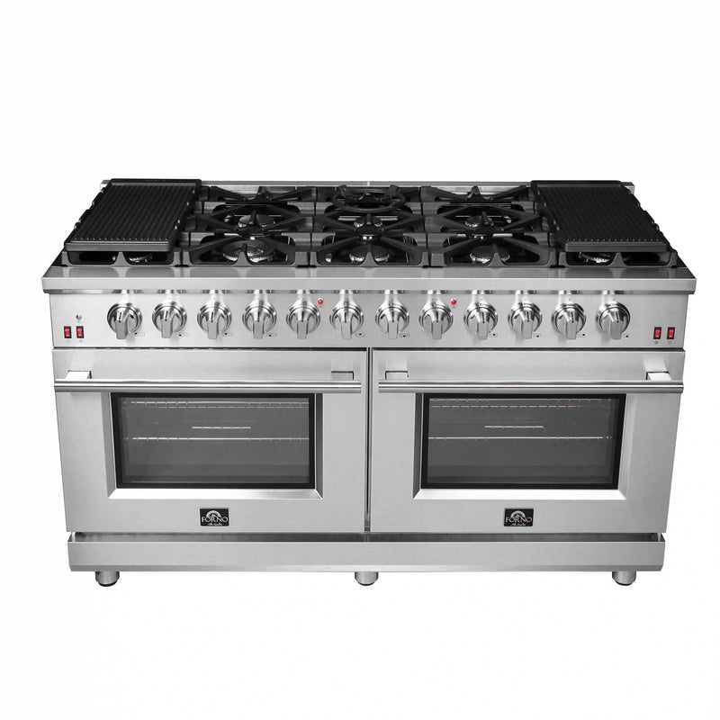 Forno Massimo 60-Inch Freestanding Gas Range in Stainless Steel (FFSGS6239-60)