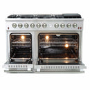 Forno 2-Piece Appliance Package - 48-Inch Gas Range with Air Fryer & 56-Inch Pro-Style Refrigerator in Stainless Steel