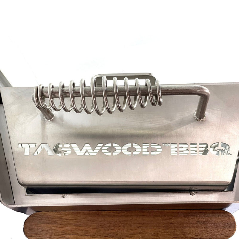 Tagwood BBQ Table Top Warming Brazier | Stainless steel and Acacia wood | BBQ07SS-