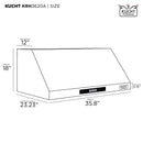 Kucht 5-Piece Appliance Package - 36-Inch Gas Range, Refrigerator, Under Cabinet Hood, Dishwasher, & Microwave Drawer in Stainless Steel