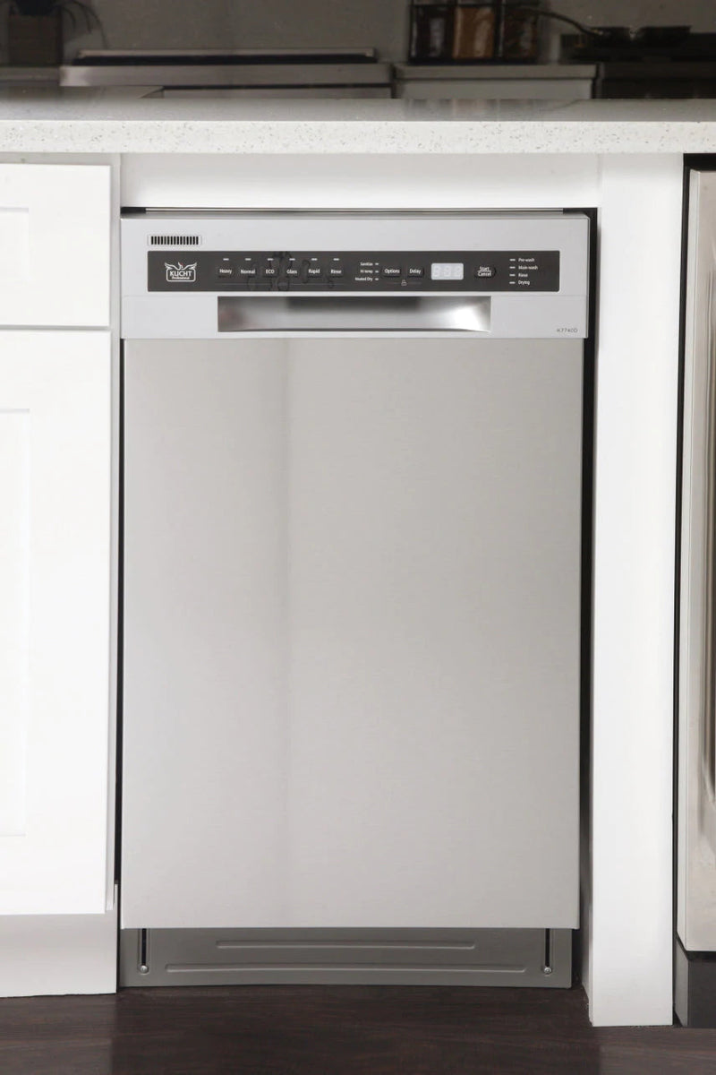 Kucht 18 in. Stainless Steel Front Control Smart Built-In Tall Tub Dishwasher 120-volt with Stainless Steel Tub K7740D