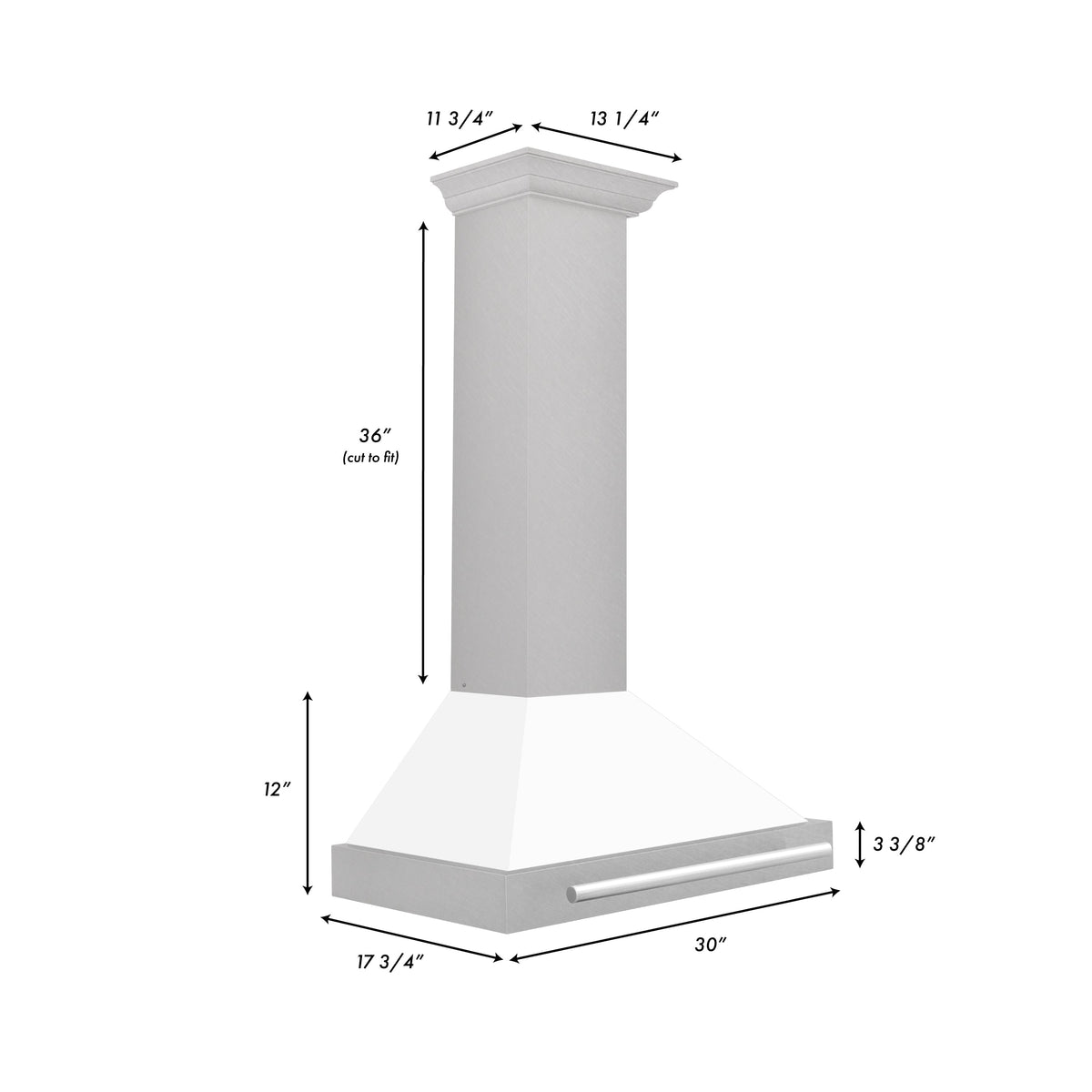 ZLINE 36 in. Stainless Steel Range Hood with Stainless Steel Handle and Color Options (KB4STX-36) - MyBBQDirect