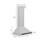 ZLINE 30 in. Autograph Edition Fingerprint Resistant Stainless Steel Range Hood with Fingerprint Resistant Stainless Steel Shell and Accents (KB4SNZ-30) - MyBBQDirect