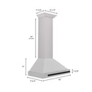 ZLINE 30 in. Autograph Edition Fingerprint Resistant Stainless Steel Range Hood with Fingerprint Resistant Stainless Steel Shell and Accents (KB4SNZ-30) - MyBBQDirect