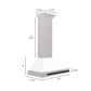 ZLINE 30 in. Autograph Edition Fingerprint Resistant Stainless Steel Range Hood with White Matte Shell and Accented Handle (KB4SNZ-WM30)
