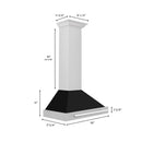 ZLINE 30 in. Stainless Steel Range Hood with Stainless Steel Handle and Colored Shell Options (KB4STX-30) - MyBBQDirect