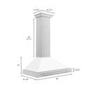 ZLINE 48 in. Stainless Steel Range Hood with Stainless Steel Handle and Colored Shell Options (KB4STX-48) - MyBBQDirect