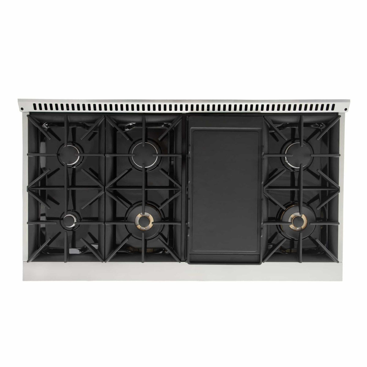 Kucht 5-Piece Appliance Package - 48-Inch Dual Fuel Range, Refrigerator, Under Cabinet Hood, Dishwasher, & Microwave Drawer in Stainless Steel - MyBBQDirect