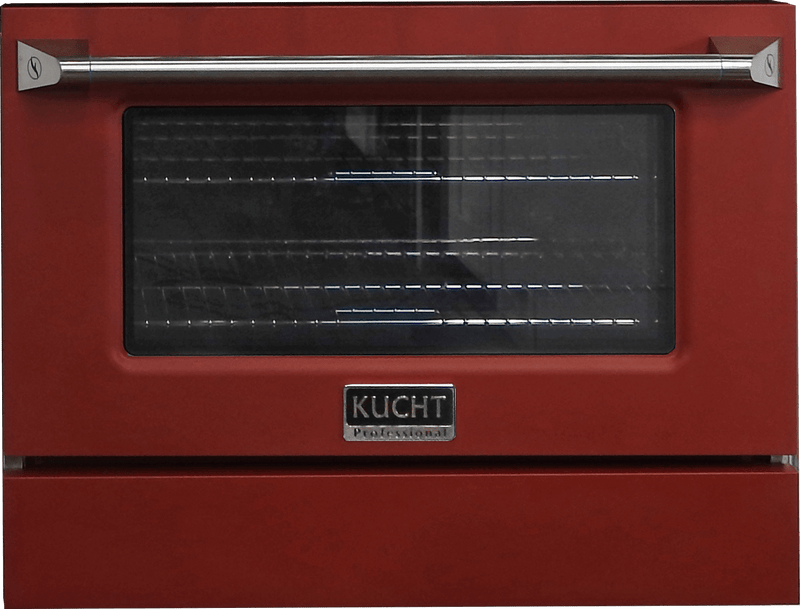 Kucht 36-Inch Pro-Style Dual Fuel Range in Stainless Steel with Red Oven Door (KDF362-R)