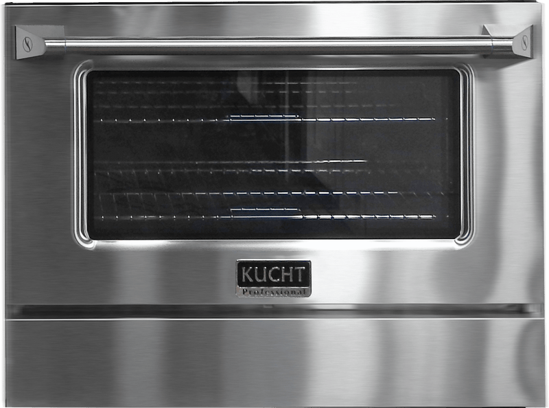 Kucht 5-Piece Appliance Package - 30-Inch Dual Fuel Range, Refrigerator, Wall Mount Hood, Dishwasher, & Microwave Drawer in Stainless Steel