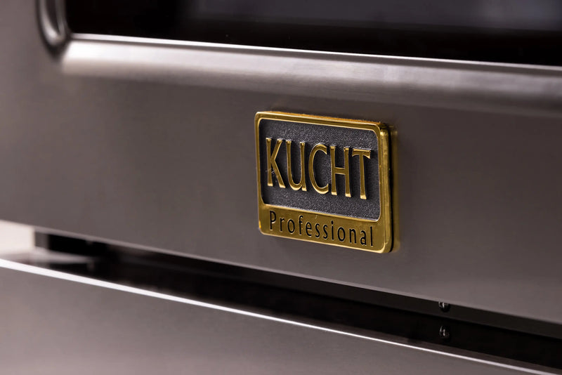 KUCHT Gemstone Professional 30-Inch 4.2 cu. ft. Propane Gas Range with Sealed Burners and Convection Oven in Titanium Stainless Steel with Gold Accents (KEG303/LP)