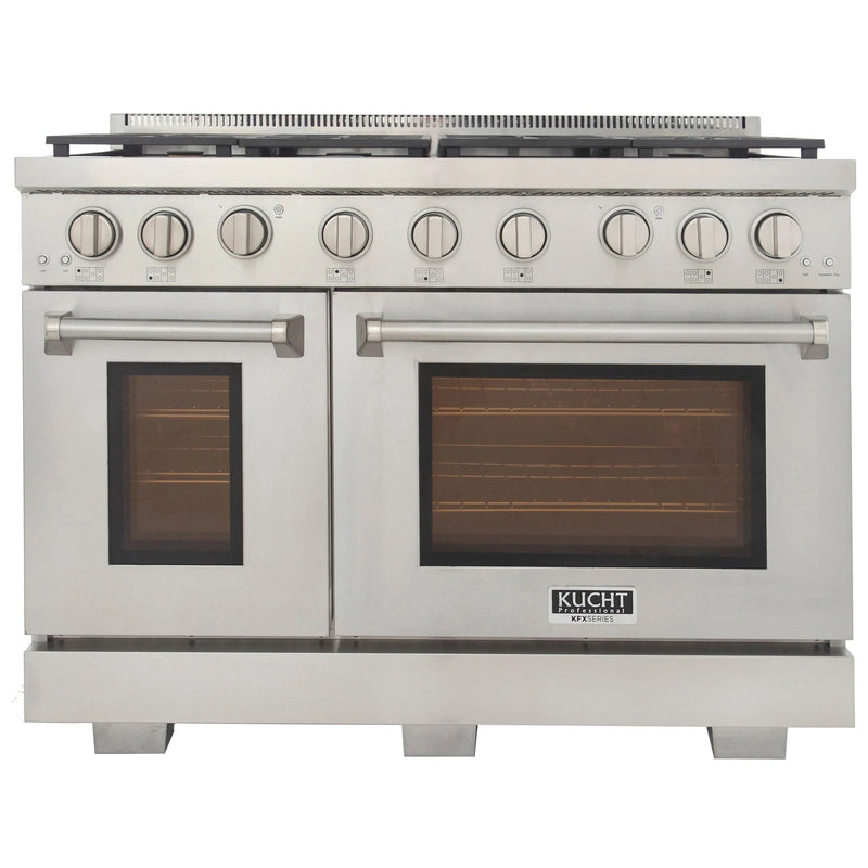 Kucht 48 in. 6.7 cu. ft. All Gas Range in Stainless Steel and Accents KFX480