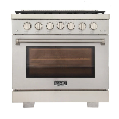 Kucht 36 in. 5.2 cu. ft. All Gas Range in Stainless Steel with Accents KFX360 - MyBBQDirect