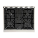 Kucht 5-Piece Appliance Package - 30-Inch Dual Fuel Range, Refrigerator, Wall Mount Hood, Dishwasher, & Microwave Oven in Stainless Steel - MyBBQDirect