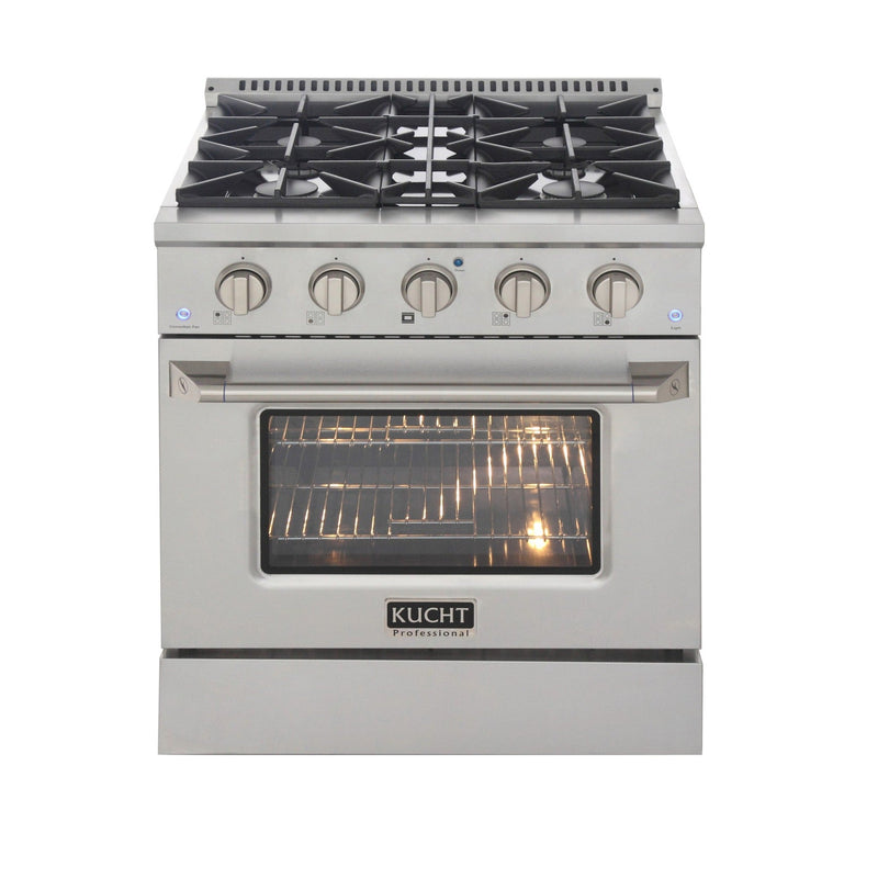 Kucht 30 in. 4.2 cu. ft. Professional All Gas Range in Stainless Steel with Color Options KNG301