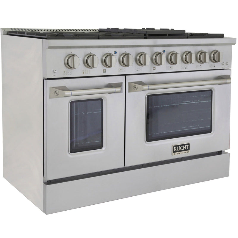 Kucht 48 in. 6.7 cu. ft. Professional All Gas Range in Stainless Steel with Color Options KNG481