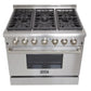 Kucht 36″ Freestanding Dual-Fuel Range KRD366F - MyBBQDirect