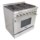Kucht 36″ Freestanding Dual-Fuel Range KRD366F