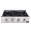 Kucht 30 in. 4 Burner Gas Stovetop in Stainless Steel KRT301GU