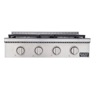 Kucht 30 in. 4 Burner Gas Stovetop in Stainless Steel KRT301GU