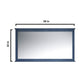 Lexora Dukes 60" Navy Blue Double Vanity, no Top and 58" Mirror LD342260DE00M58 - MyBBQDirect