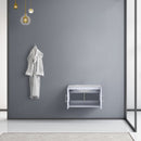 Lexora Geneva 30" Glossy White Single Vanity, White Carrara Marble Top, White Square Sink and no Mirror LG192230DMDS000 - MyBBQDirect