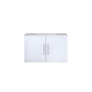 Lexora Geneva 30" Glossy White Single Vanity, White Carrara Marble Top, White Square Sink and no Mirror LG192230DMDS000 - MyBBQDirect